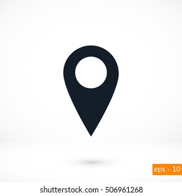 Business contact icon, flat design best vector icon