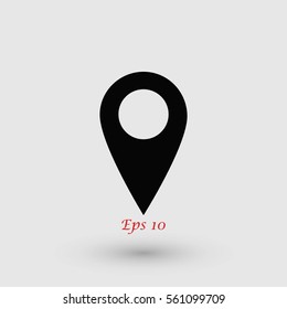 Business contact icon, flat design best vector icon