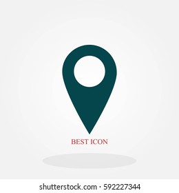 Business contact icon, flat design best vector icon