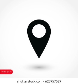 Business contact icon, flat design best vector icon