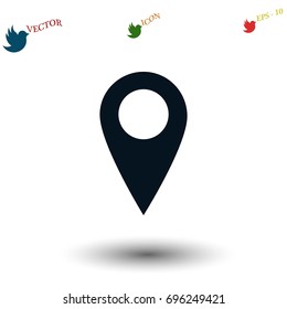 Business contact icon, flat design best vector icon