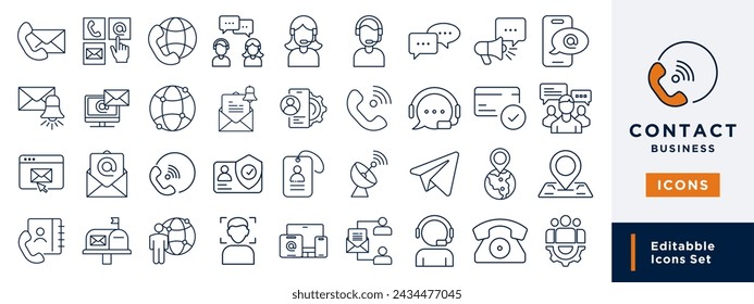 icono de contacto de negocios píxel perfecto, editable, icono vectorial 64 x 64