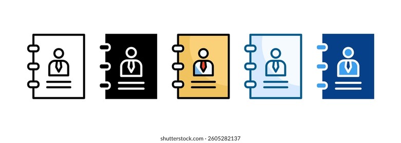 Business Contact Icon Set Multiple Style Collection
