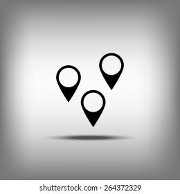 Business contact icon - vector icon