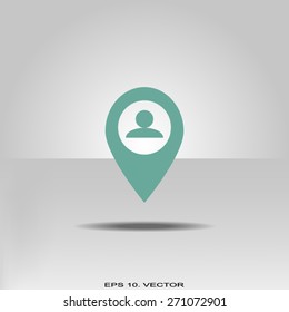 Business contact icon - vector icon