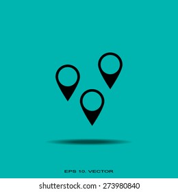 Business contact icon - vector icon