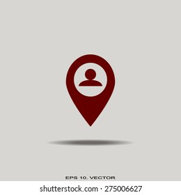 Business contact icon - vector icon