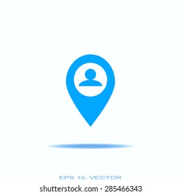 Business contact icon - vector icon