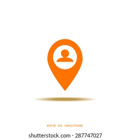 Business contact icon - vector icon