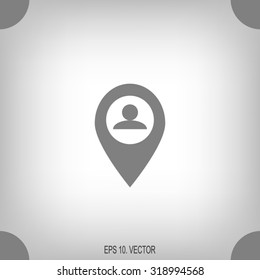 Business contact icon - vector icon