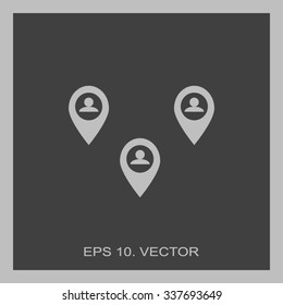 Business contact icon - vector icon