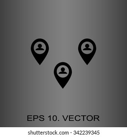 Business contact icon - vector icon