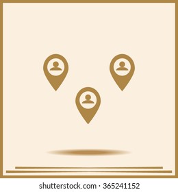 Business contact icon - vector icon