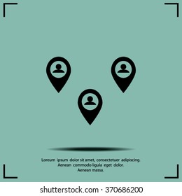 Business contact icon - vector icon