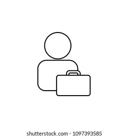 business contact line icon. Element of bankig icon for mobile concept and web apps. Thin line business contact icon can be used for web and mobile