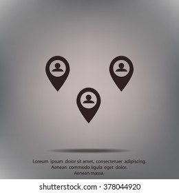 Business contacts icon - vector icon