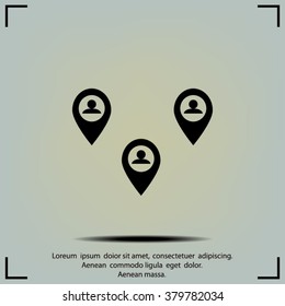 Business contacts icon - vector icon
