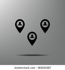 Business contacts icon - vector icon