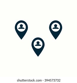 Business contacts icon - vector icon