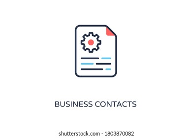 
Business Contacts icon in vector. Logotype