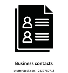 Business contacts  Vector Icon which can easily modify or edit
