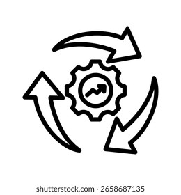 Business Continuity icon line vector illustration