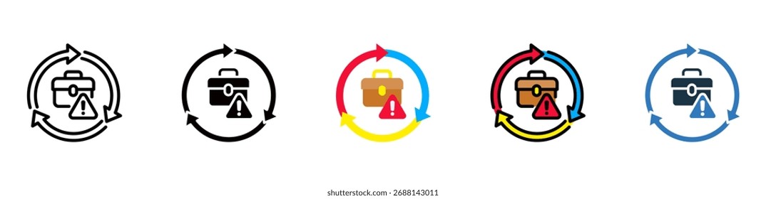 Business Continuity Icon Multiple Style Vector Illustration