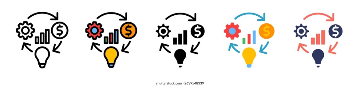Business Continuity Icon Multiple Vector Illustration