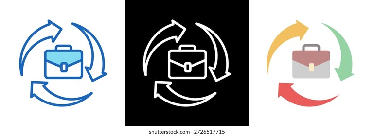 Icono de continuidad del negocio Ilustración vectorial triplestyle