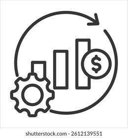 Business Continuity Icon Vector Illustration Outline