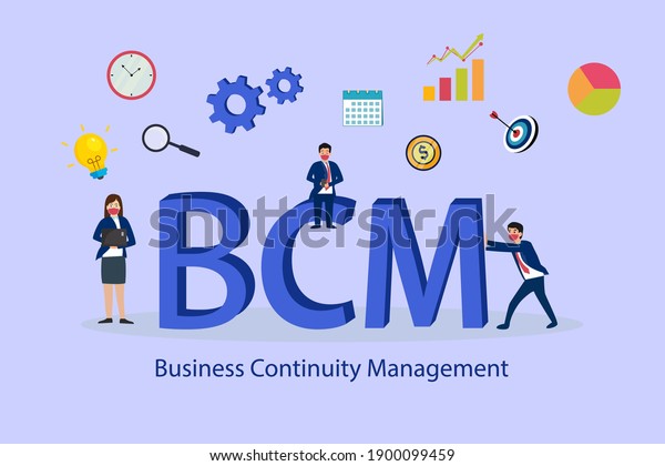 Business Continuity Management Bcm 2d Flat Stock Vector (Royalty Free ...