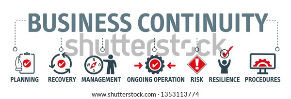ビジネス継続性の計画 企業に対する潜在的な脅威に対処するための予防とリカバリのシステムを作成するプロセス ベクターイラストのコンセプト のベクター画像素材 ロイヤリティフリー