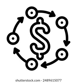 business continuity process line icon vector. business continuity process sign. isolated contour symbol black illustration