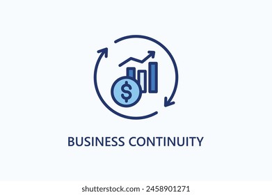 Ilustración De Icono O Logotipo De Vector De Continuidad Empresarial