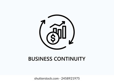 Business Continuity Vector Icon Or Logo Illustration