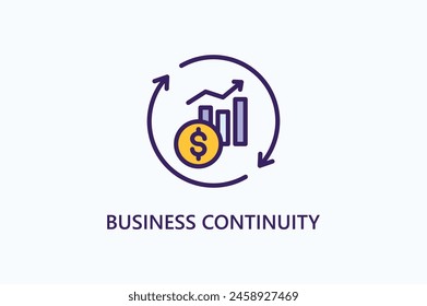 Business Continuity Vector Icon Or Logo Illustration