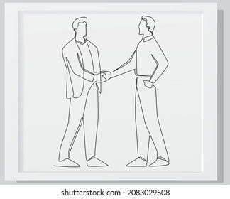 business continuous one line illustration. Use it for design card, poster, banner, social Media post, fashion print