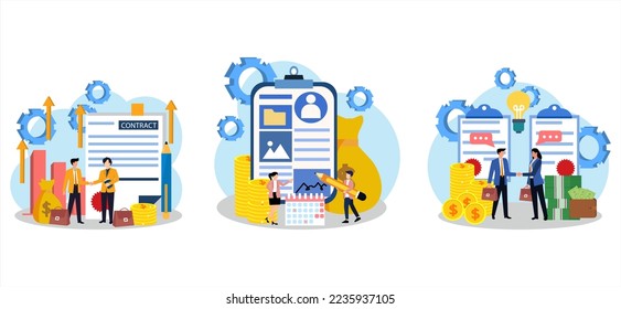 Paket-Design für Geschäftsverträge