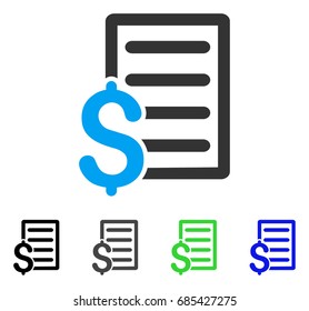 Business Contract flat vector pictograph. Colored business contract gray, black, blue, green icon variants. Flat icon style for application design.