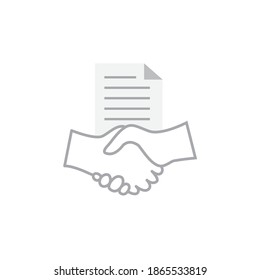 Business contract icon design. vector illustration