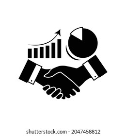 Diseño de iconos de contrato comercial para gráficos vectoriales