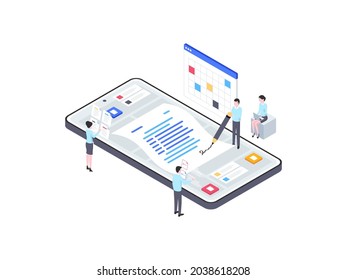 Business Contract Isometric Illustration. Suitable for Mobile App, Website, Banner, Diagrams, Infographics, and Other Graphic Assets.