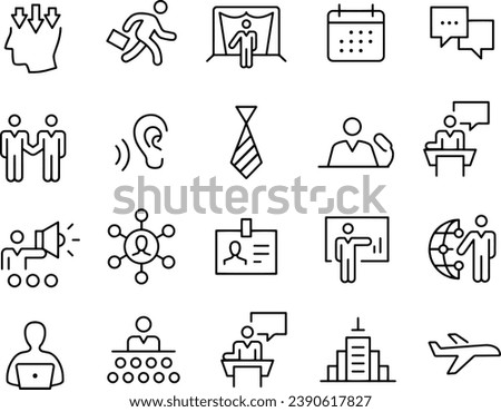 Business Convention Icons vector design