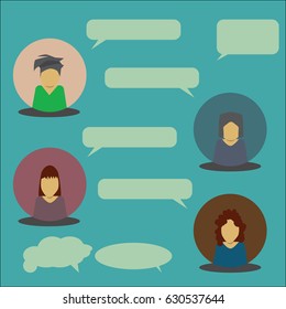 Business conversation box.