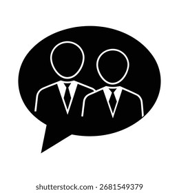 Design de vetor de ícone de bolha de conversação empresarial