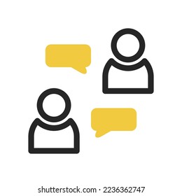 business conversation, chat and discussion icon on isolated background. set of financial and business icons