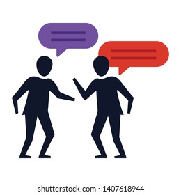 Business conversation, discussion vector icon