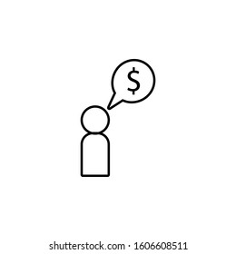 business conversation icon. Simple thin line, outline vector of banking icons for ui and ux, website or mobile application