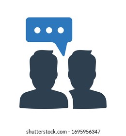 Business conversation icon. Conversation speech