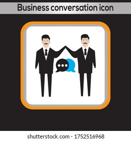 Business conversation icon. vector graphics